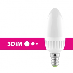 LUMINECO Bec cu LED PRO 3DIM C37 7W E14 6500K